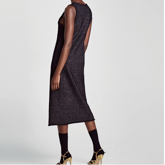 black shimmer maxi dress